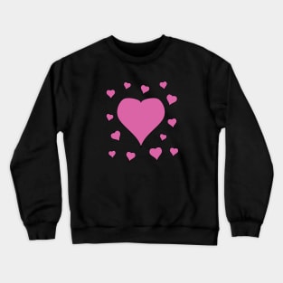 pink hearts Crewneck Sweatshirt